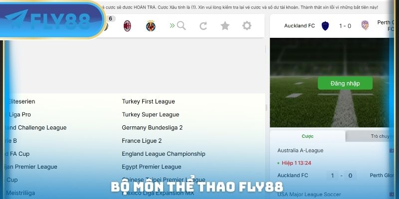 bộ môn thể thao fly88
