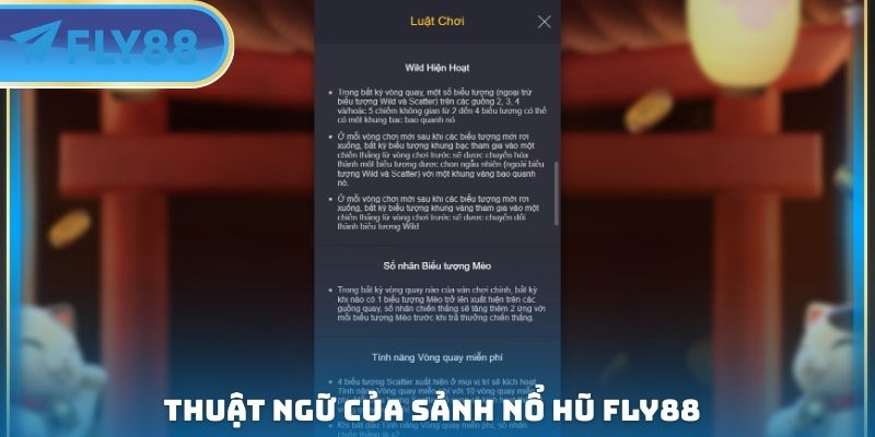 thuật ngữ của sảnh nổ hũ fly88